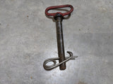 stainless steel hitch pin clip inserted in a draw bolt